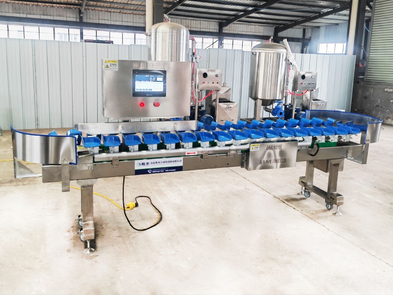 雞爪、雞翅（料盒式）重量分選機